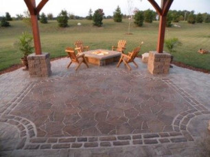 custom stone patio