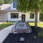 Engraving Black Granite Boulder