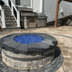 Black Limestone Coping Firepit