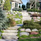 lannon natural top steps with wi granite boulders
