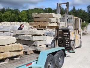Lemke Stone delivery trailer
