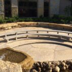 Rustic Gold Flamed Top Benches