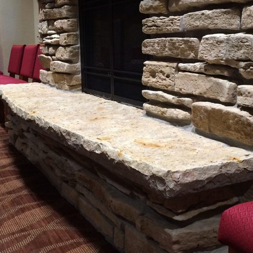 Rustic gold natural top hearth