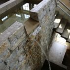 Rustic gold seamface water feature