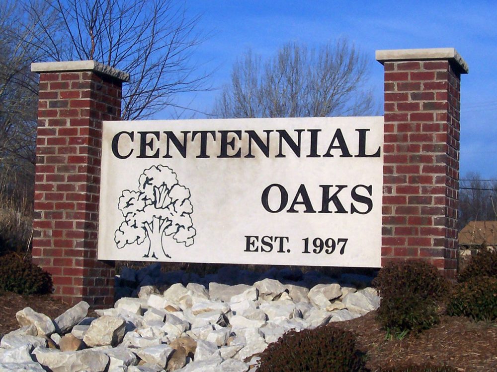 Specialty Centennial Oaks bedford sign