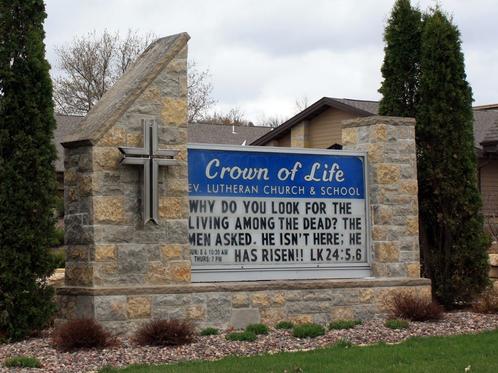 Specialty church sign