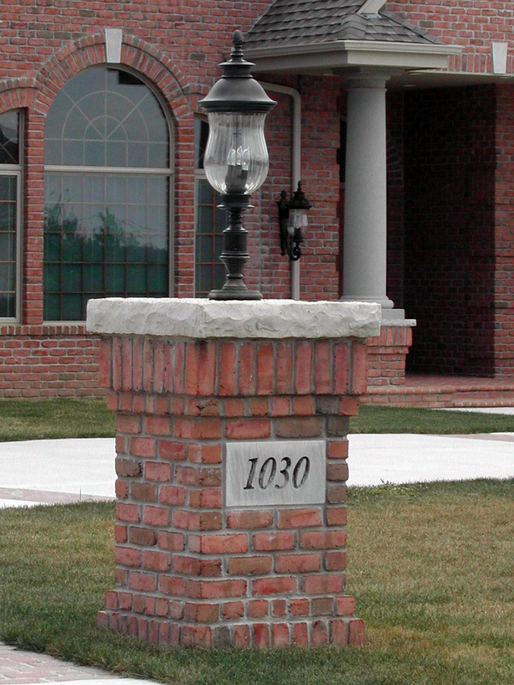 Specialty Lannon cap entrance pillar