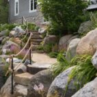 Natural New York Blue Stone Steps + WI Granite