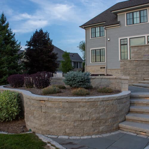 Sawed Rustic Gold Mixed Color Wallstone