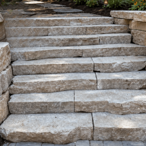 Rustic Flamed Irregular Steps